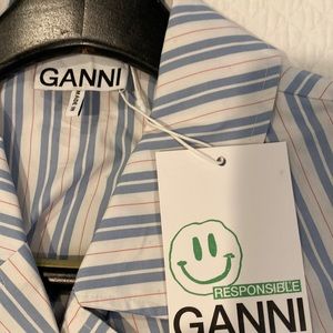 NWT Ganni wrap midi dress